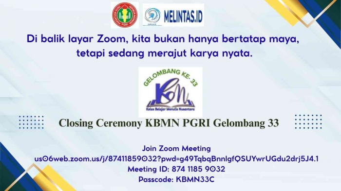 Flyer kegiatan penutupan/kbmn PGRI
