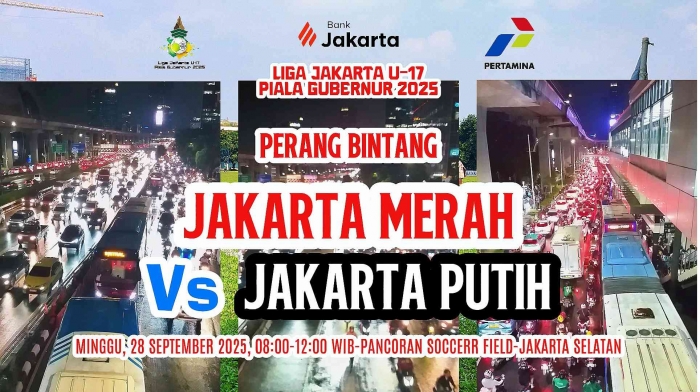 61 pemain terbaik di Liga Jakarta U-17 berlaga di Jakarta Merah Vs Jakarta Putih. Foto: Isson Khairul