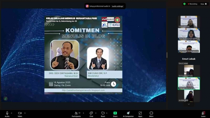 Pak Dedi terpilih menjadi Narsum terfavorit/kbmn PGRI