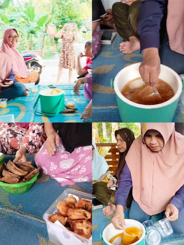 Tasyakuran rujakan (4 bulan kehamilan warga), saat Mamah-mamah