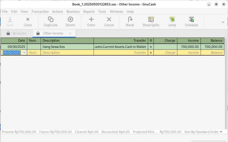 GnuCash - Other Income