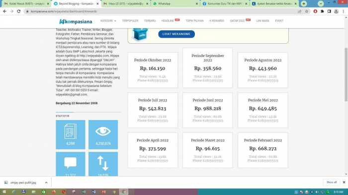 Gopay kompasiana yang menghilang/dokpri
