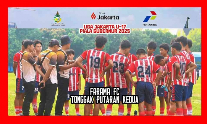 Klub Farama FC 6 kali menang berturut-turut. Jadi tonggak putaran kedua Liga Jakarta U-17 Piala Gubernur 2025. Foto: Isson Khairul