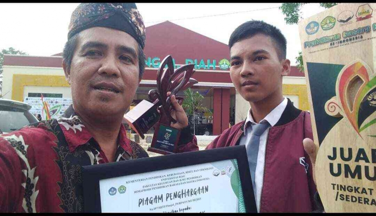 Harun al Rasyid dan Amriadi-sang ayah(Sumber: Amriadi,Dok)