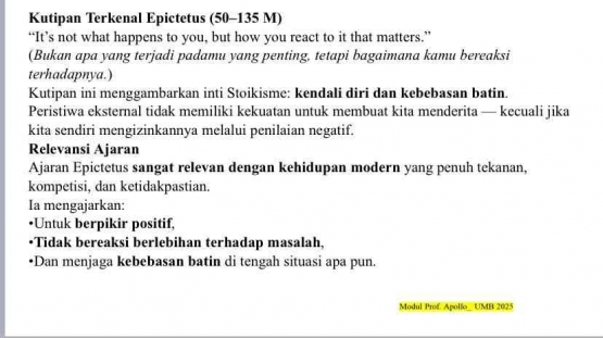 Sumber : Modul Prof Apollo