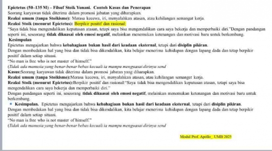 Sumber : Modul Prof Apollo