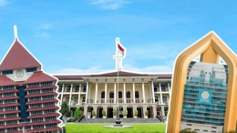 Foto Rektorat UI, Rektorat UGM, dan Aseec UNAIR (Sumber: pinterest.com)