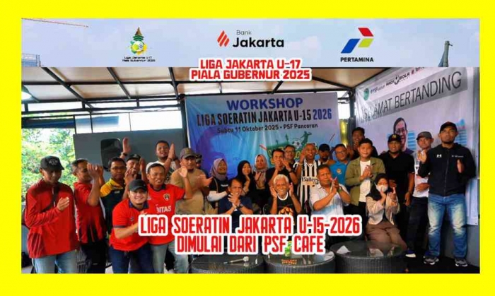 Para pengelola klub, calon peserta Liga Soeratin Jakarta U-15-2026. Rencana kick off, April 2026. Foto: Isson Khairul