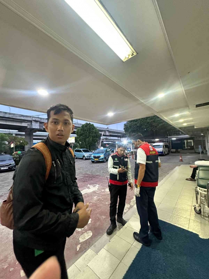 Keponakan omjay yuda mengucapkan terima kasih kepada petugas tok becakayu/dokpri