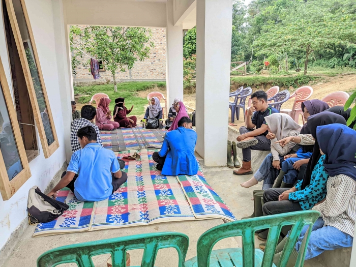 Suasana training budidaya ikan lele di Talang Mansur, Semoga Jaya, Kp Gunumg Katun, Baradatu, Way Kanan (dok Gregorius Nafanu)