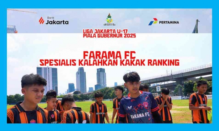 Farama FC, klub ranking ke-2 di Liga Jakarta U-17. Farama konsisten progres, menang terus di 9 laga terakhir. Foto: Isson Khairul