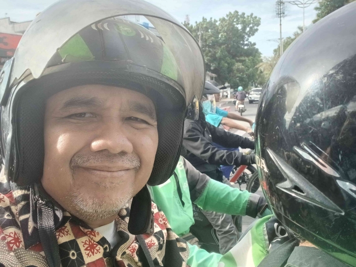 Omjay naik gojek/dokpri