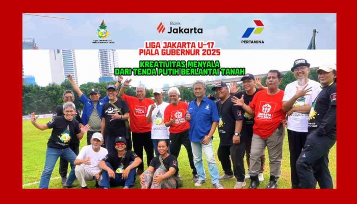 Dari tenda berlantai tanah, tim Liga Jakarta U-17 sudah menggelar 261 kali pertandingan. Demi sepak bola Indonesia. Foto: Isson Khairul