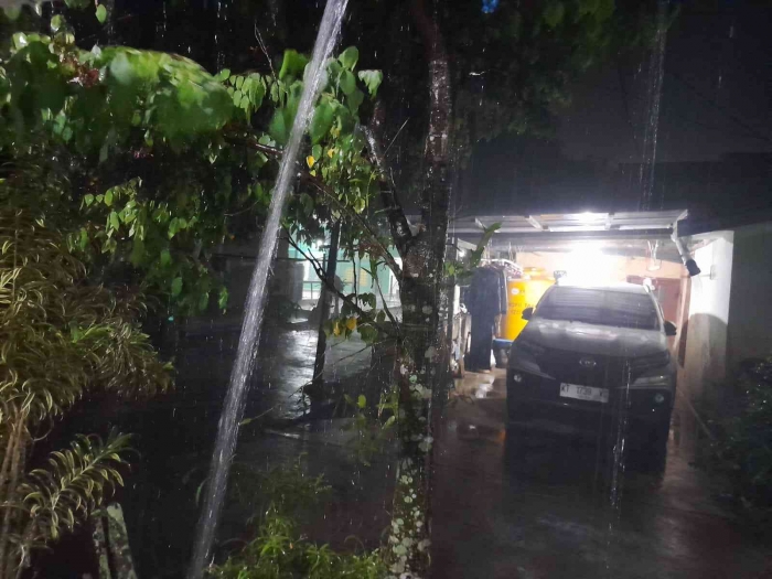 Hujan turun cukup deras (dokpri)