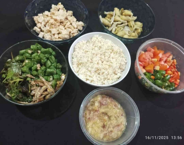 Bahan pembuat Bothok Temu kunci(Dokumentasi pribadi: Isti Yogiswandani)