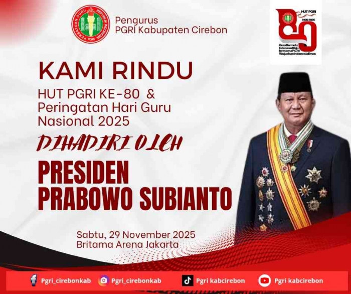 Semoga presiden prabowo hadir di hut pgri/dokpri