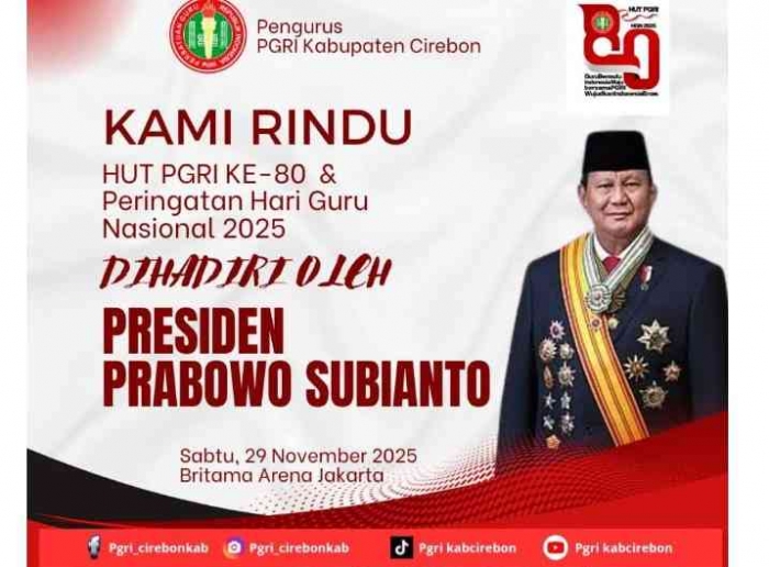 Kami rindu presiden prabowo hadir di hut pgri/dojpri