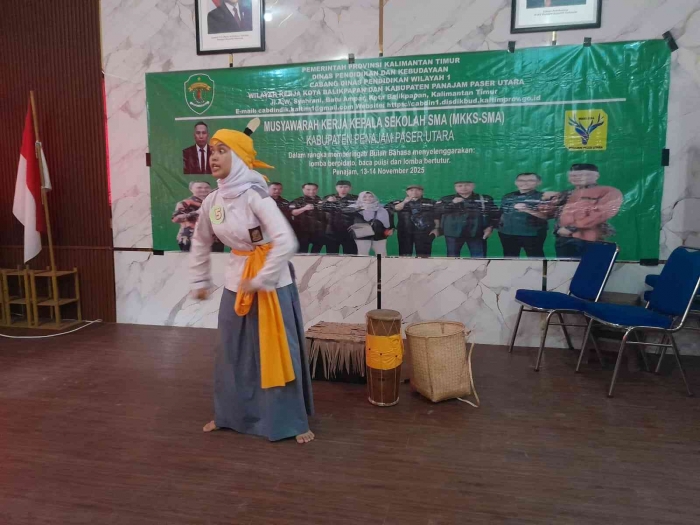 Peserta nomor tampil 5 dari SMA 2 PPU menjadi juara 1 (dokpri)