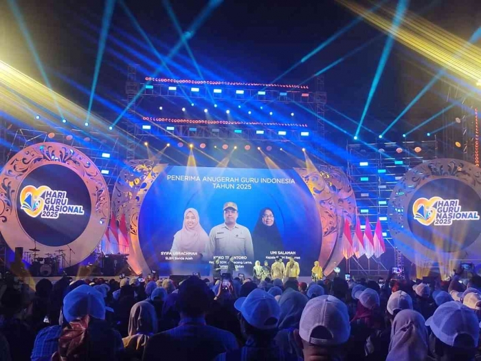 Penerima penghargaan anugerah Guru di HGN 2025/dokpri