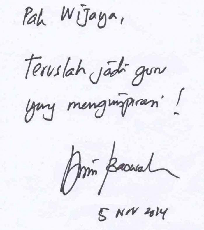 pesan pak Anies Baswedan buat Omjay/dokpri