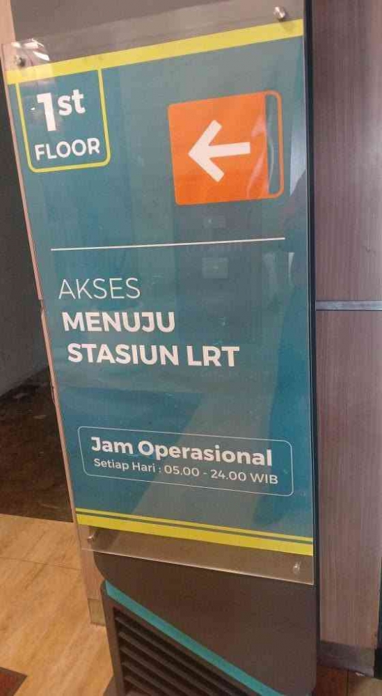 Menuju stasiun LRT Revo mall/dokpri