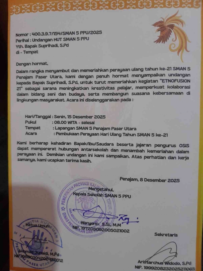 Undangan yang diantarkan ke rumah (dokpri)