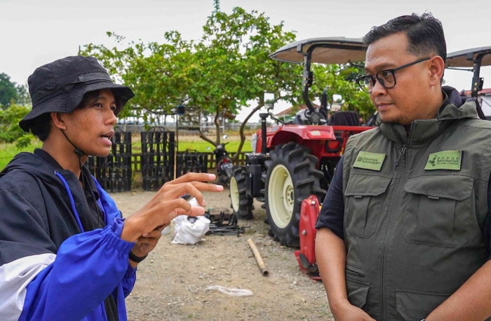 Foto doorstop dengan General Manager PT Pupuk Indonesia. (Sumber Kompasianer/Nur Taufik).
