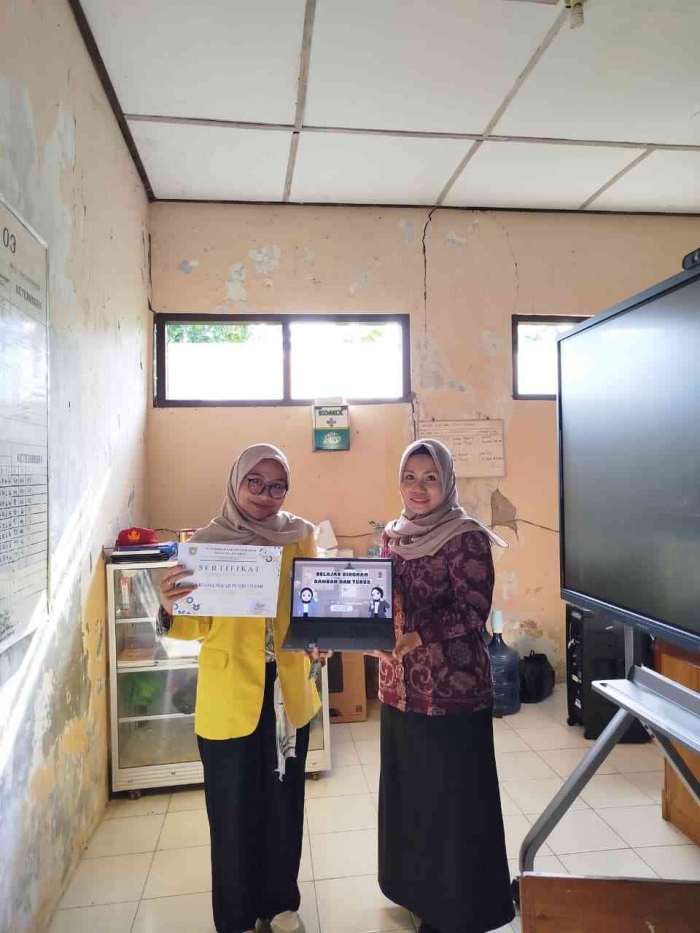 Dokumentasi penyerahan karya video ineraktif kelas 2 materi diagram gambar dan diagram turus