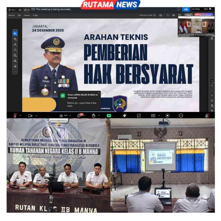 Rutan Kelas IIB Manna Ikuti Zoom Meeting Arahan Direktur Jenderal ...
