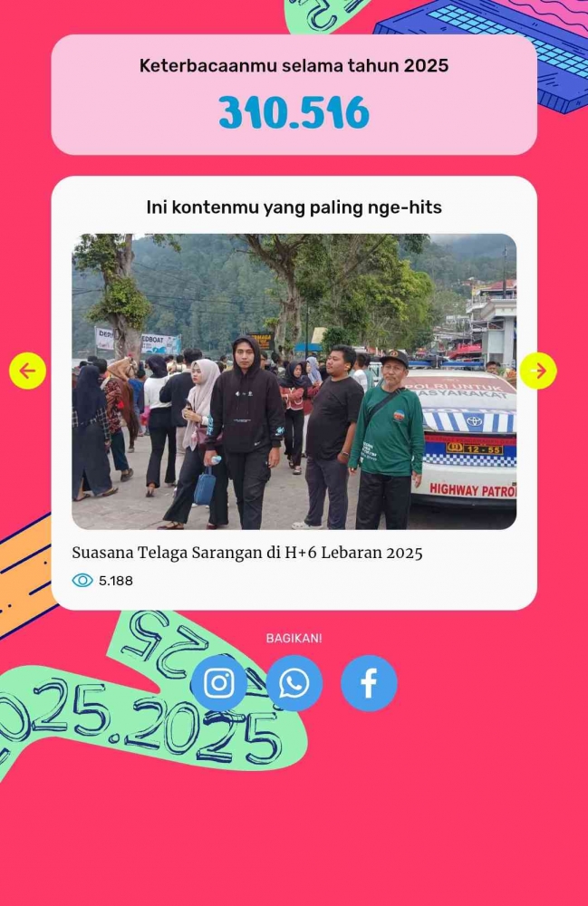 Artikel paling nge-hits bersama para jagoanku dengan 5.188 views(Tangkapan layar kilas balik Kompasiana 2025)