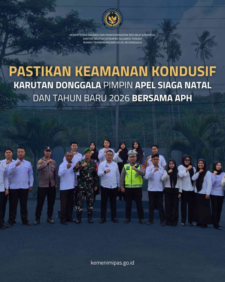 Pastikan Keamanan Kondusif, Karutan Donggala Pimpin Apel Siaga Natal ...