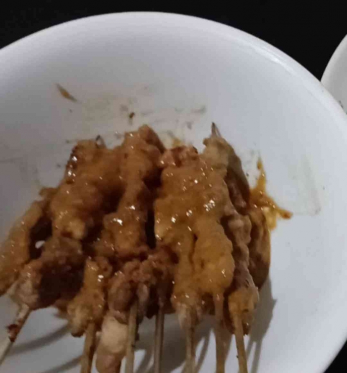 Sate kelinci lapangan Krandegan: 23 ribu belum sama lontong (Dokumentasi pribadi: Isti Yogiswandani)