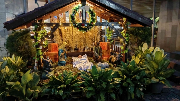 Kandang Natal Gereja Santa Maria Tak Bernoda Tangerang. Sumber Dokumentasi Pribadi.