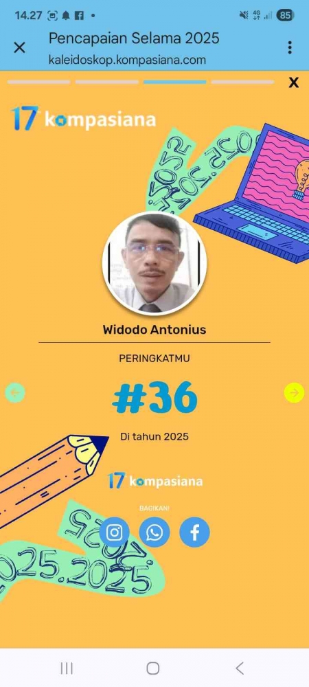 Foto Tangkap Layar di Kaleidoskop. Kompasiana .com. Sumber: kompasiana. com.