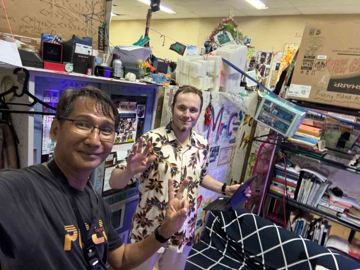 (Lab EAT, CAP, FST, Unpatti photo) Mr. Peter in the most holy room of EAT Lab.