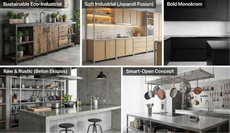 Inspirasi Kitchen Set Industrial dengan Spesifikasi Material Terbaik ...
