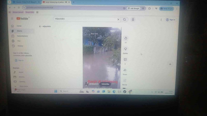 Banjir di depan rumah Omjay/dokpri