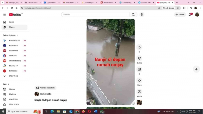 banjir di depan rumah omjay/dokpri