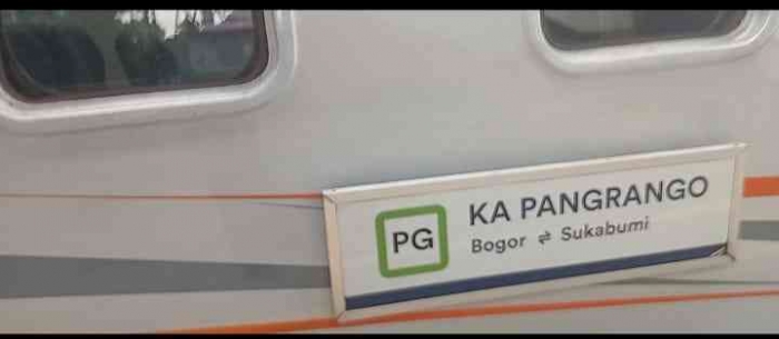 KA Pangrango relasi perjalanan rute Bogor ke Sukabumi dan sebaliknya (Foto Dokumen Pribadi).