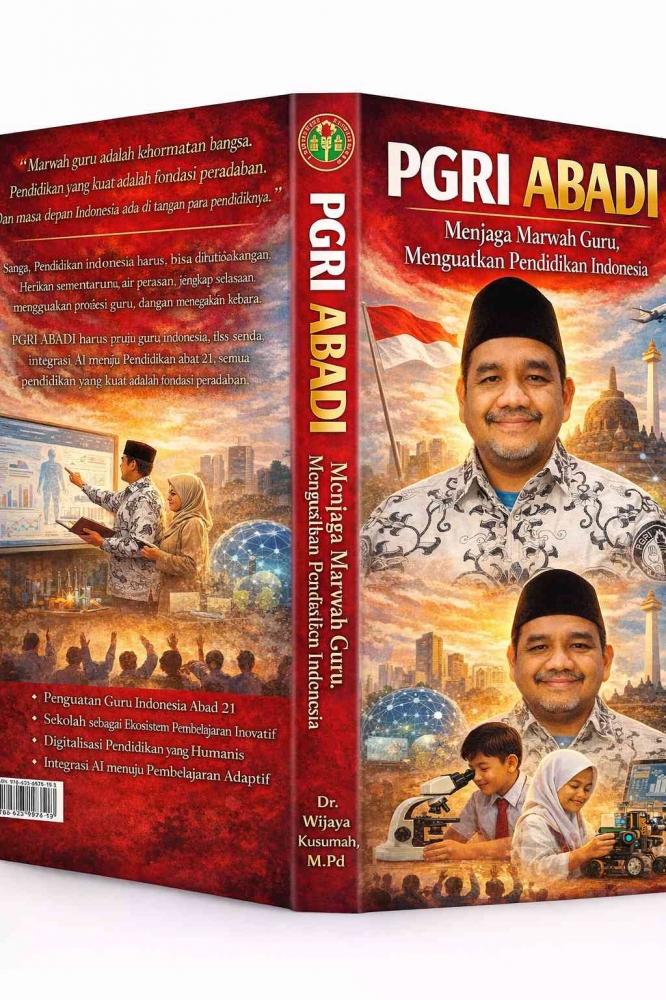 disain buku PGRI Abadi/Chatgpt
