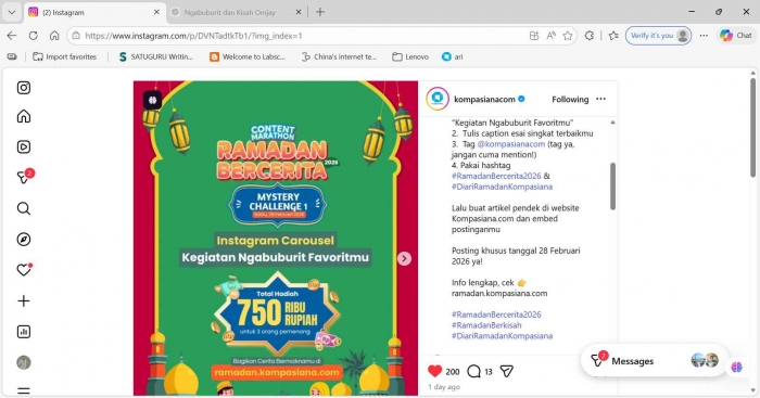 instagram kompasiana/kompasiana