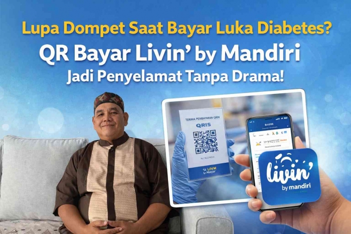 Lupa Dompet Saat Bayar Luka Diabetes? QR Bayar Livin’ by Mandiri Jadi Penyelamat Tanpa Drama!/chatgpt
