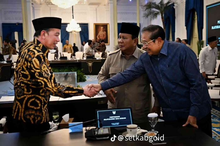 Jokowi, SBY, dan Prabowo/setkabgoid