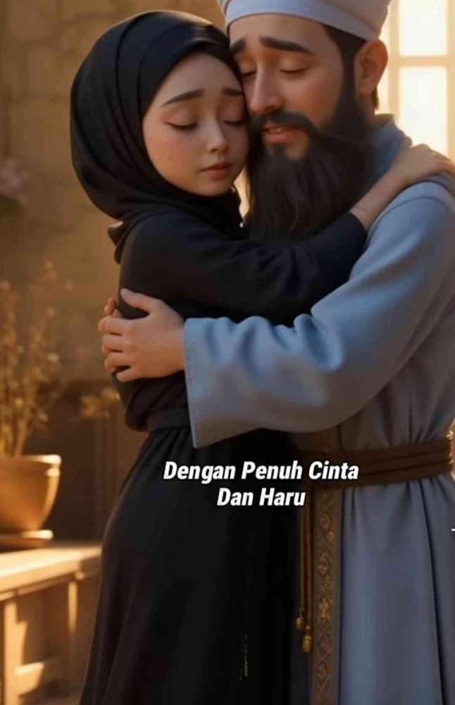 Akhirnya sang Ibunda menerima kepulangan putranya (Tangkapan layar YouTube: Ibu Imam Syafi'i menolak Kepulangan nya)