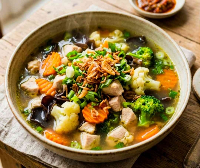 Sop fillet ayam sayuran (dokumentasi pribadi diolah dengan Gemini AI)