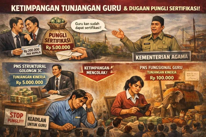 Ilustrasi ketimpangantunjangan guru/dokpri