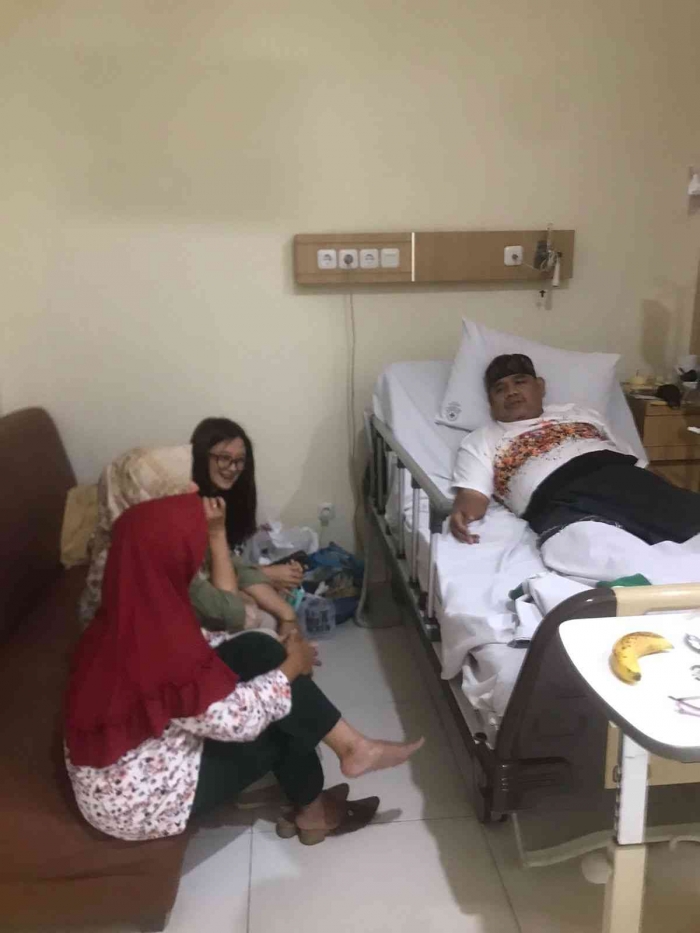 Omjay saat dirawat di rs immanuel bandung/dokpri
