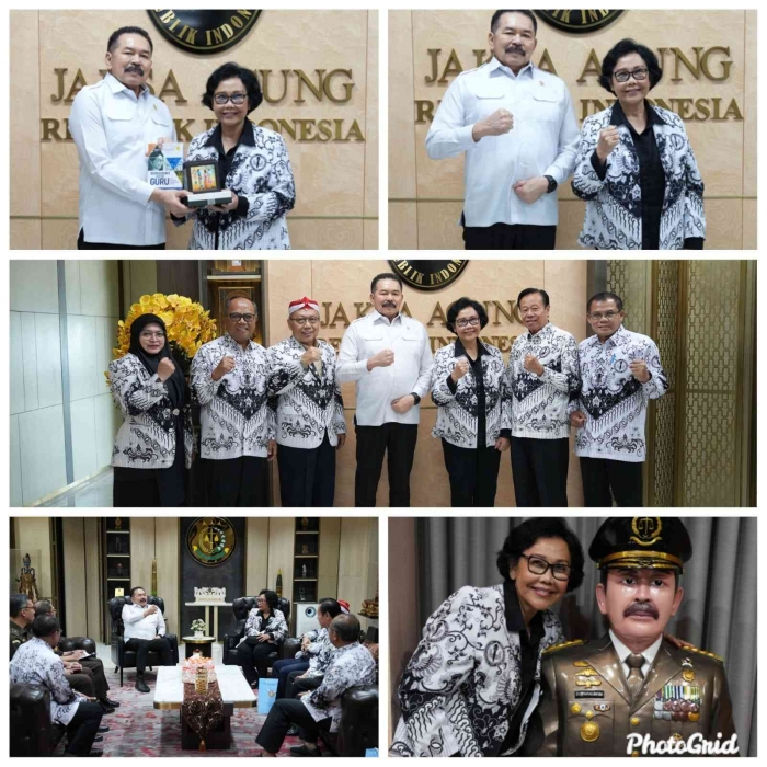 PB PGRI dengan Jaksa Agusng/Unifah Rosyidi