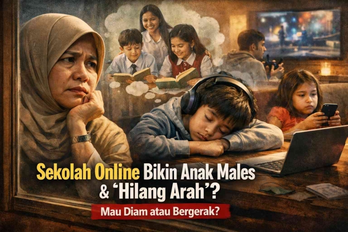 Ilustrasi sekolah online/chatgpt