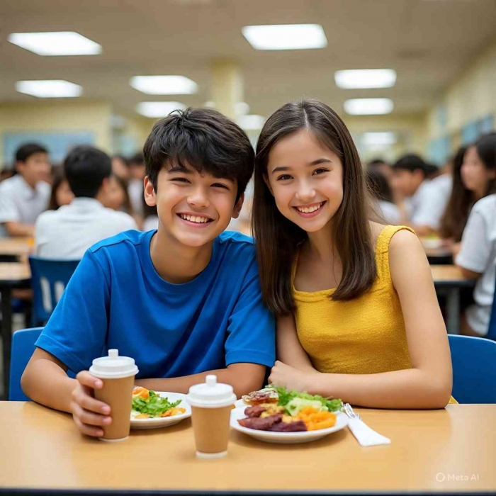 Ilustrasi Remaja jatuh cinta (Sumber Foto by Meta AI).